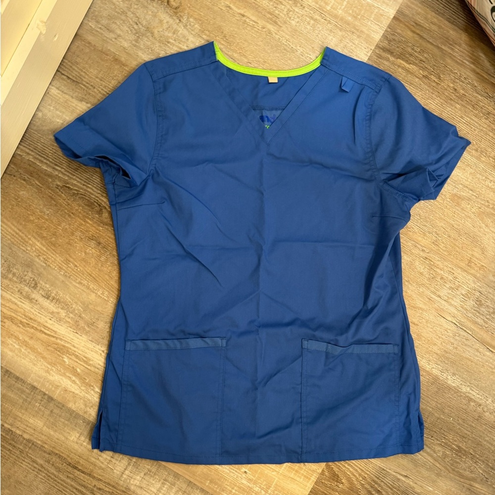 NWOT Blue Scrub Top